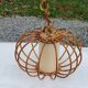 70s rattan pendant light