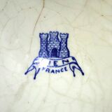 Flat plate in Gien earthenware - Rouen Art Deco motif - 1932