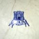 Flat plate in Gien earthenware - Rouen Art Deco motif - 1932
