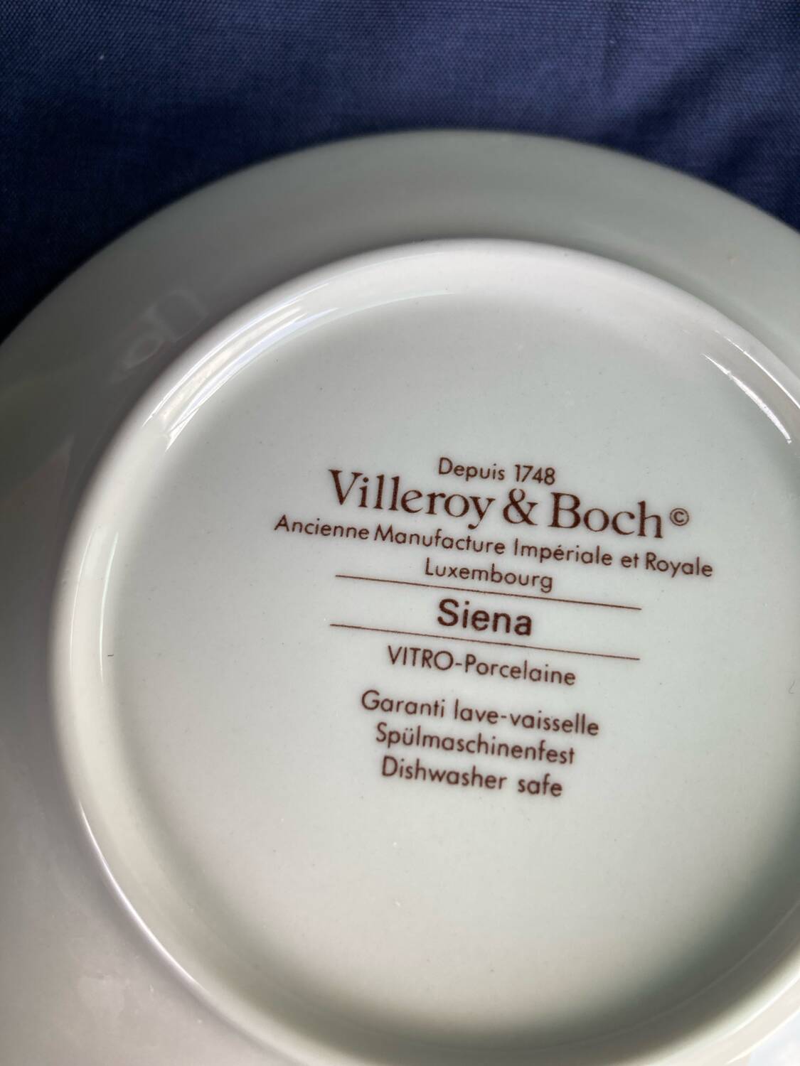 Tasses et sous-tasses à café Villeroy et Boch modèle Siena