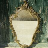 Miroir vintage en bronze doré