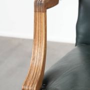 Old English cowhide and wooden Gainsborough side/desk chair