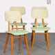 Suite de 4 chaises vintage en bois éditées par Ton 1960