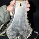Pair of vintage lamps: wall lights with gold trim and cut crystal.