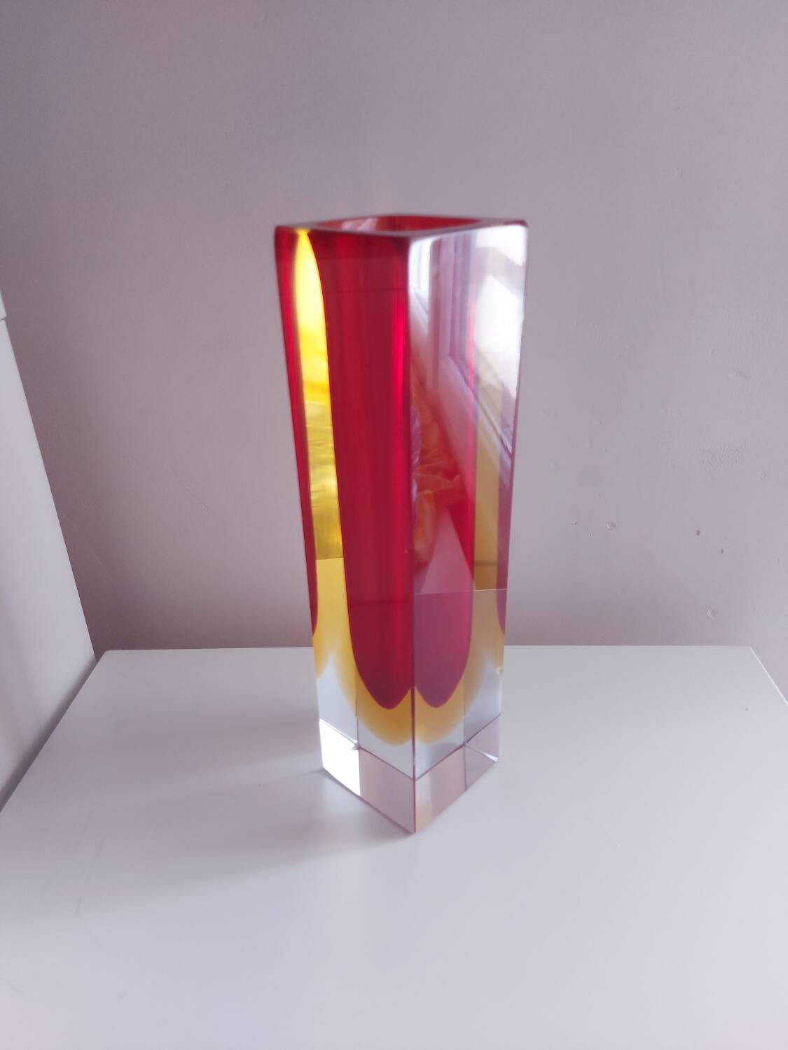 Sommerso vase by Seguso, Italy 70's, Flavien Poli (25.5 cm)