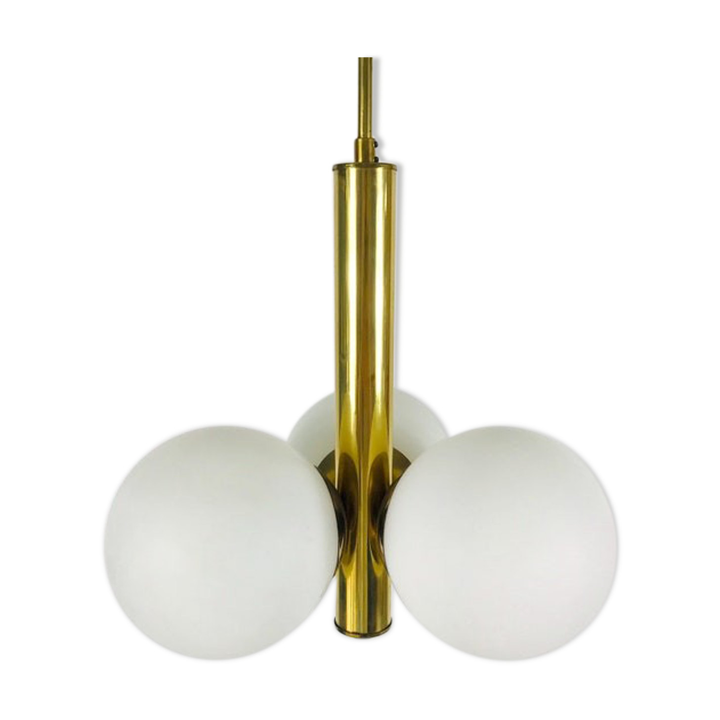 Brass pendant lamp by Kaiser, Germany, 60s