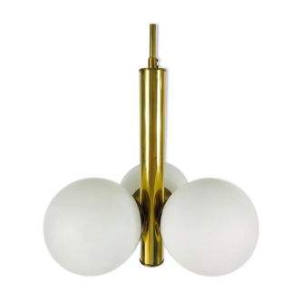 Brass pendant lamp by Kaiser, Germany, 60s