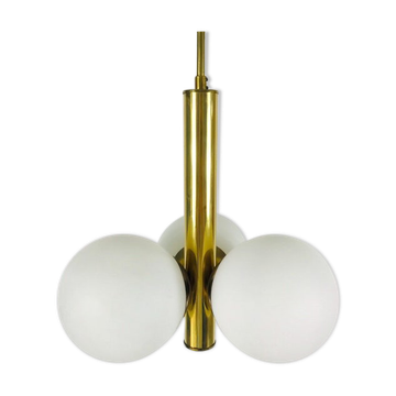 Brass pendant lamp by Kaiser, Germany, 60s