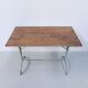 Art nouveau bistro table with cast iron frame