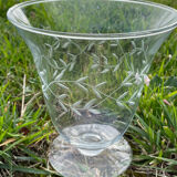 Vase - Light crystal, blown and cut