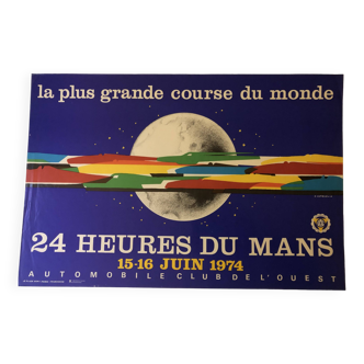 Affiche originale 24 Heures du Mans 1974