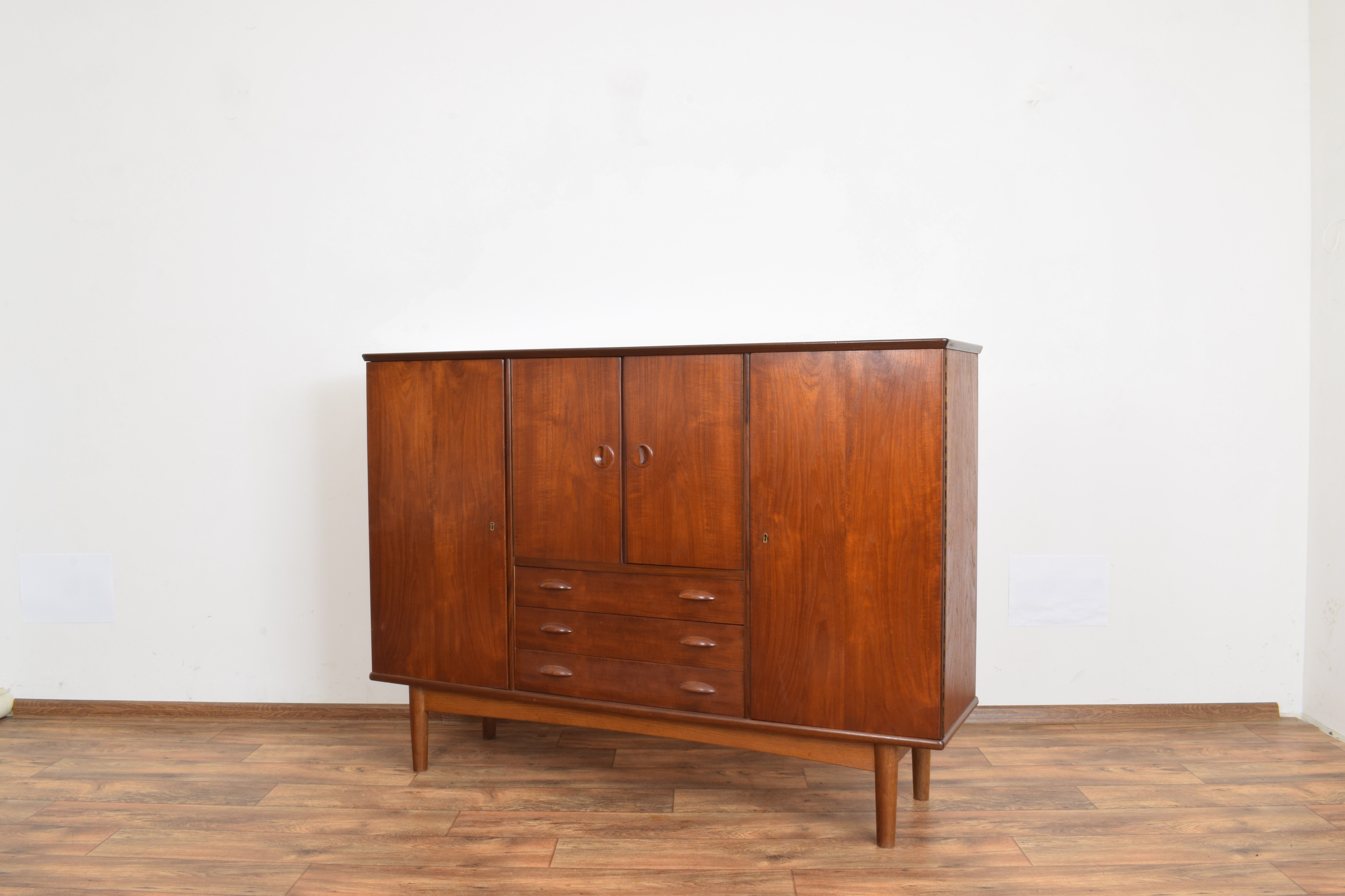 Mid-Century Danish Teak Highboard, 1960s.