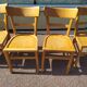 Set of 6 wooden bistro chairs 50/60s
