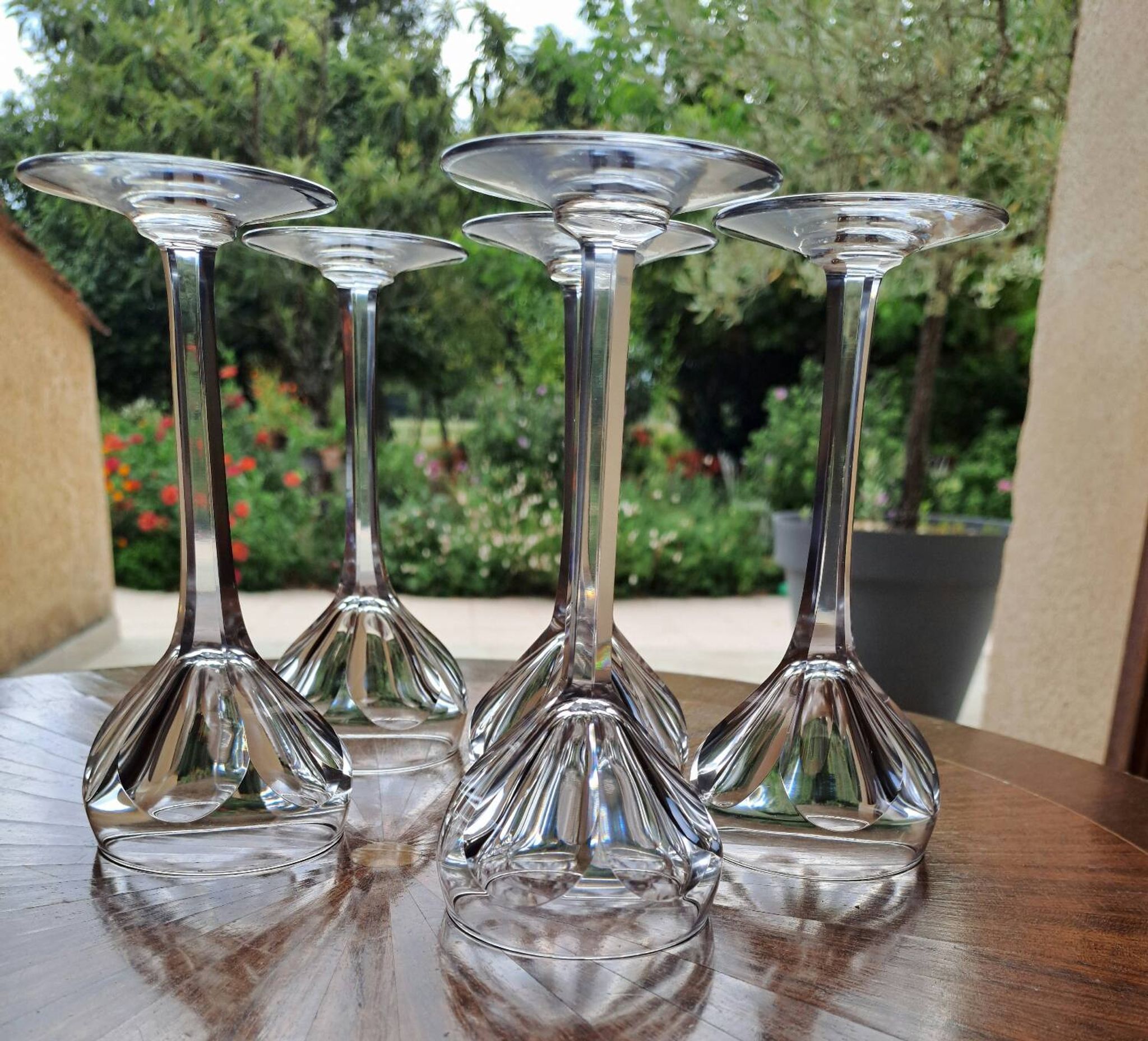 5 verres en cristal Saint Louis modèle Bristol h 15.5 cm
