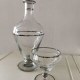 Carafe and its crystal glass.