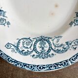 Oval plate Léon Graves in ironstone, "Marie-Louise" service.