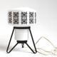 Vintage bedside lamp in opaline and lacquered metal.