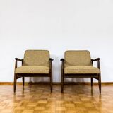 Kvadrat Customizable Pair Of Restored Mid Century Armchairs, 1960s