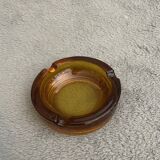 Vintage French ashtray in brown glass
