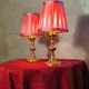 pair of brass lamps, bedside, bedroom, new lampshade 28x13, electrical working, superb
