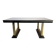 Vintage lacquer and brass dining table, 1970s