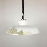 White glass pendant lamp, 1970s