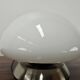 Lampe de table en verre blanc des années 70 avec interrupteur tactile