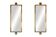 Pair of large mirrors in gilded and patinated brass. Contemporary.