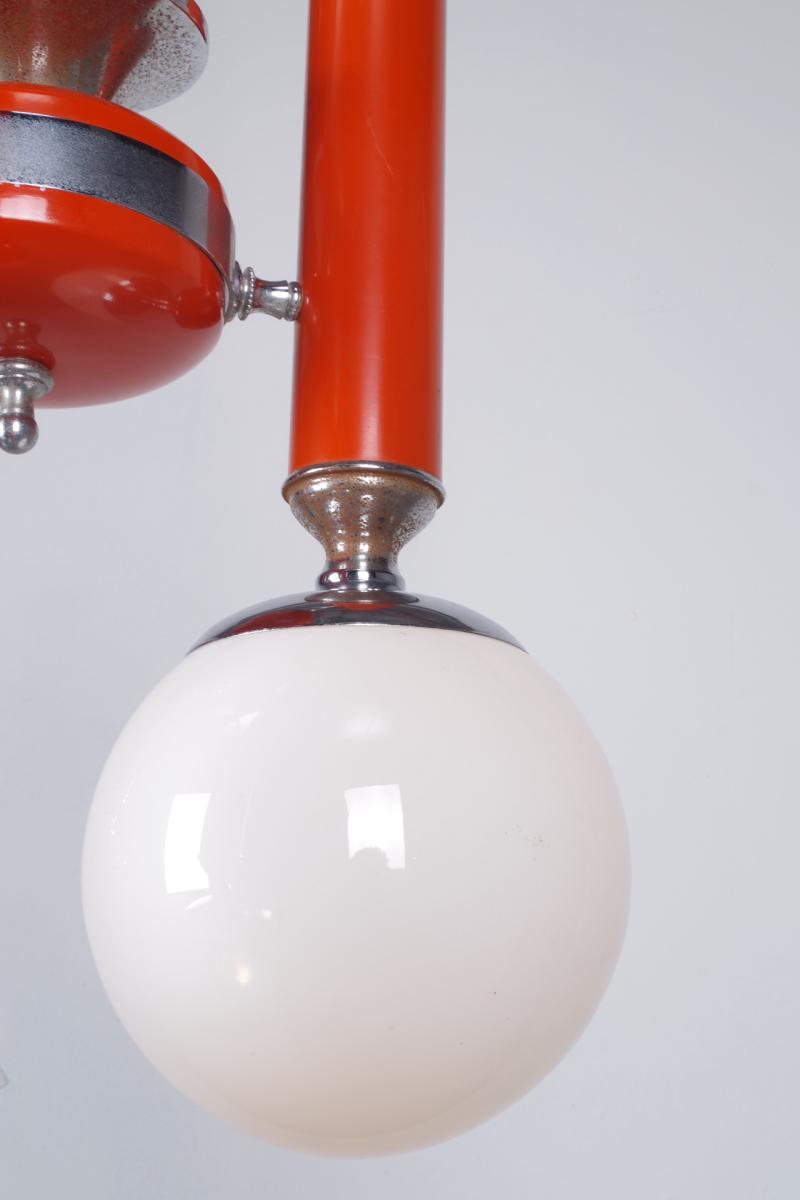 Lustre mid-century rouge Italie
