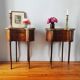 Pair of Louis XV style kidney-shaped bedside tables.