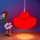 Vintage red opaline suspension globe