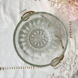 Seau à glaçon vintage anse laiton dorée torsadée