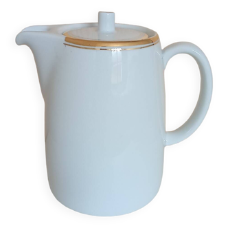 Théière ou cafetière dorée blanche porcelaine suisse Langenthal super état