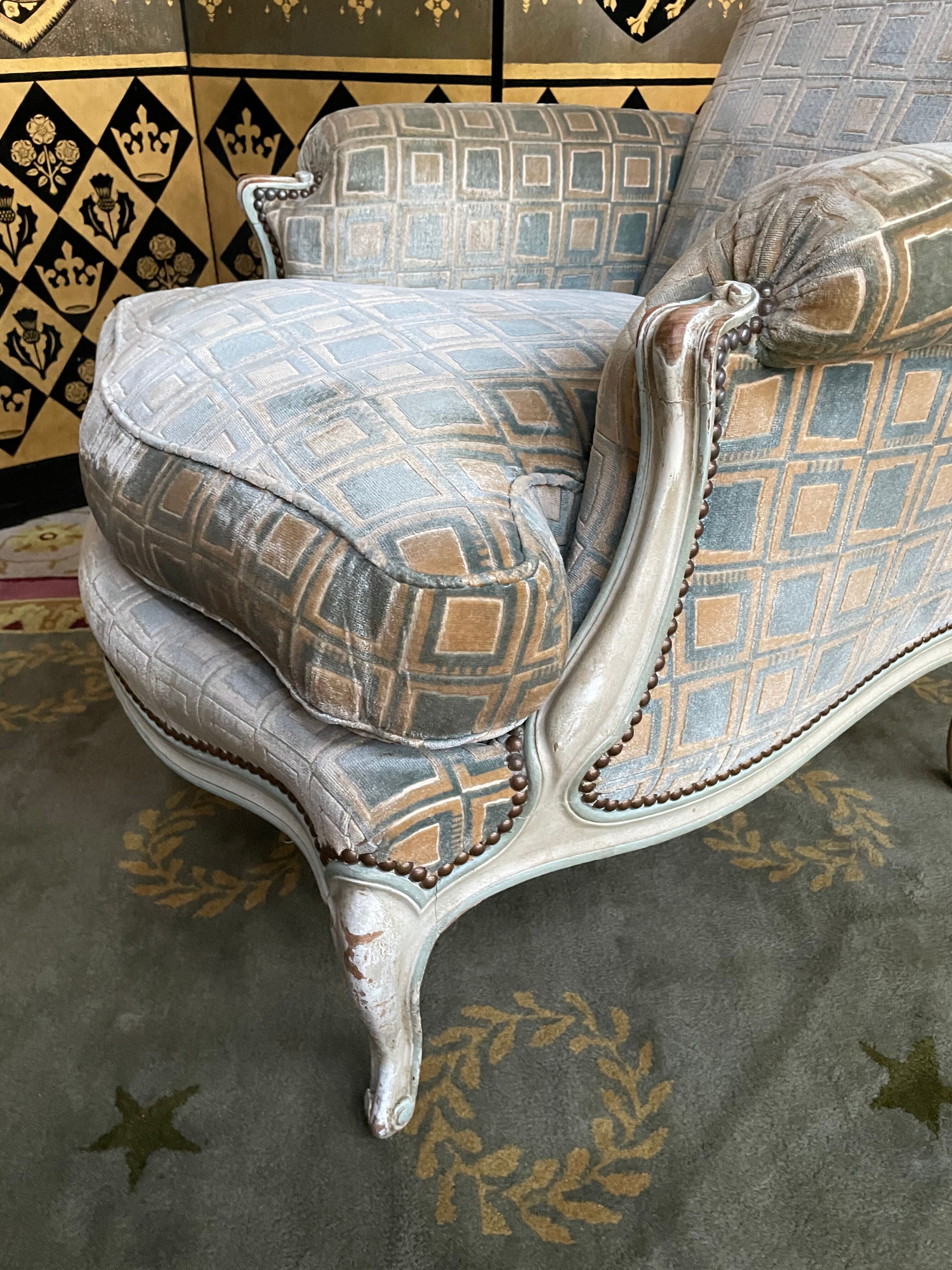 Louis XV style shepherdess armchair