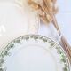 Longwy and Moulin des Loups Violetta round green platter