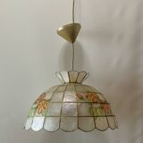 Vintage mother-of-pearl and brass pendant/chandelier