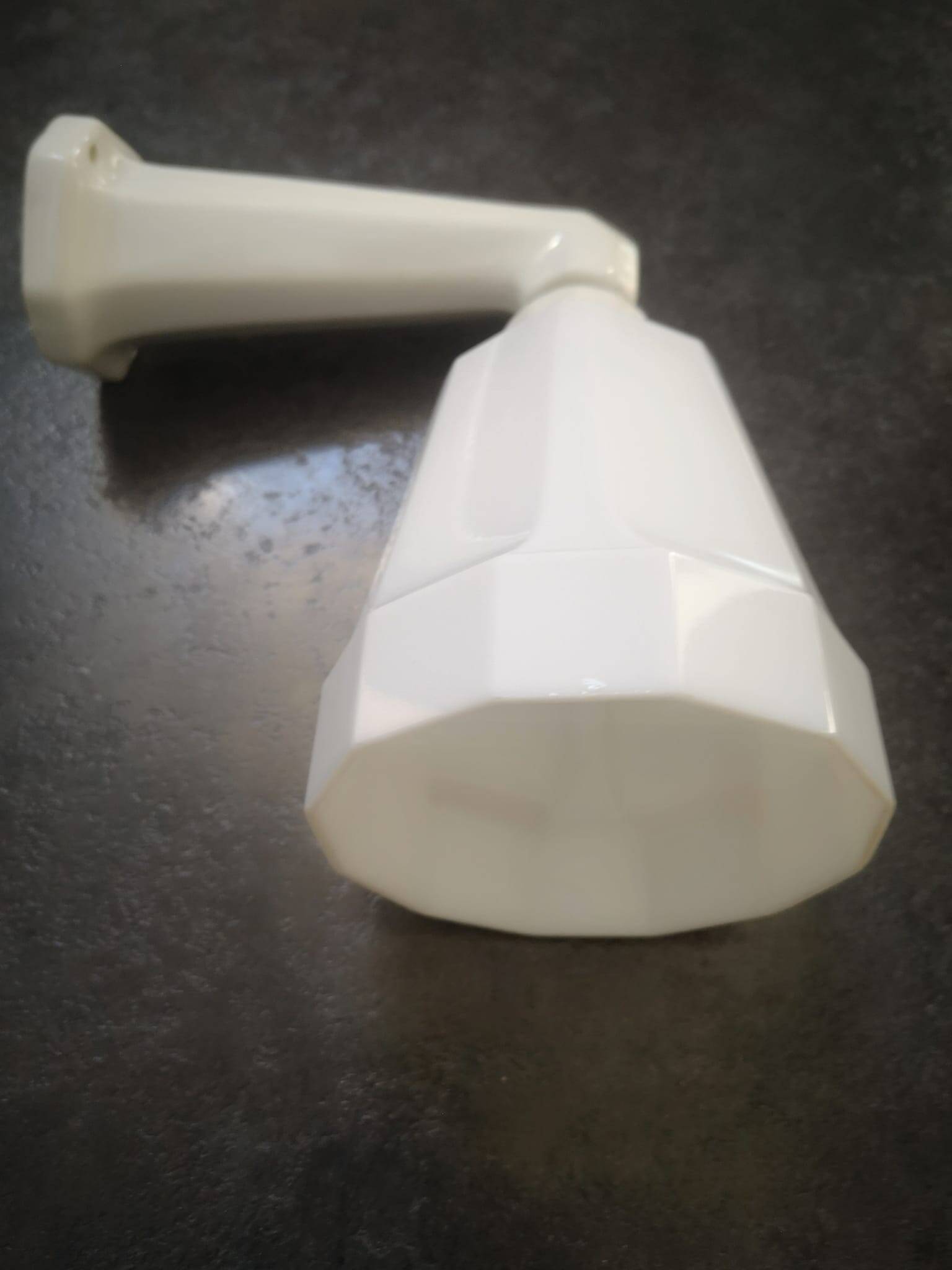 Old white porcelain bathroom wall light art deco 1930 opaline tulip