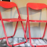 Paire de chaises pliantes années 80