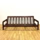 Retro sofa, solid wood frame, 1970s, Central Europe