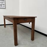Table de ferme en pin 223 cm, années 70