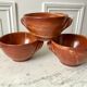 Trio of vallauris stoneware bowls 70s