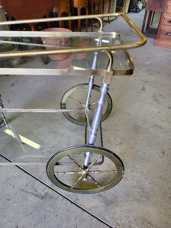 Brass and glass aluminium roller service 1960