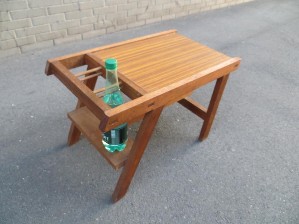 Scandinavian side table in solid teak