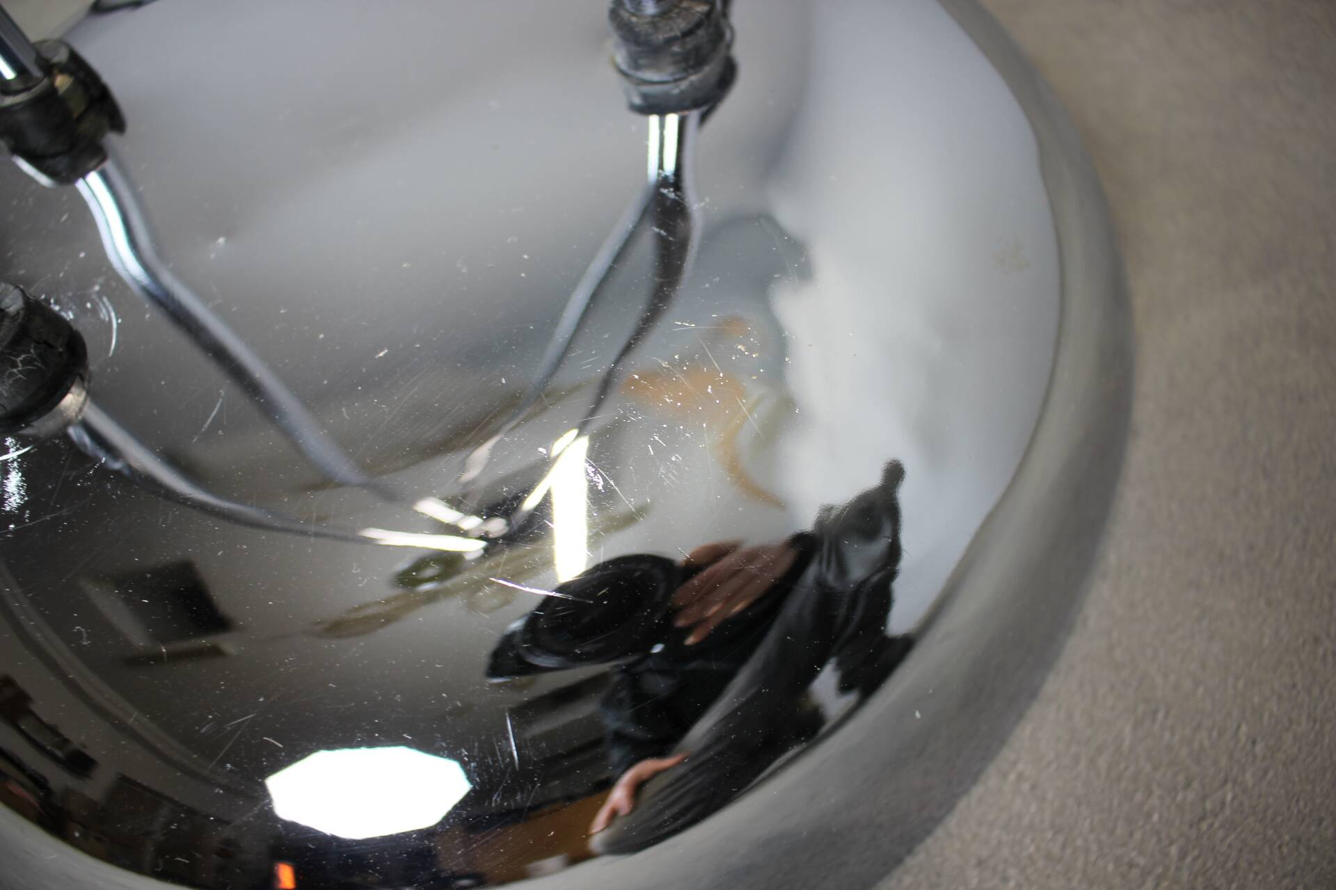 Lampadaire italien réglable en chrome Space Age, années 1960