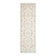 1970s vintage Turkish hand-knotted wool cotton beige runner rug 93x301