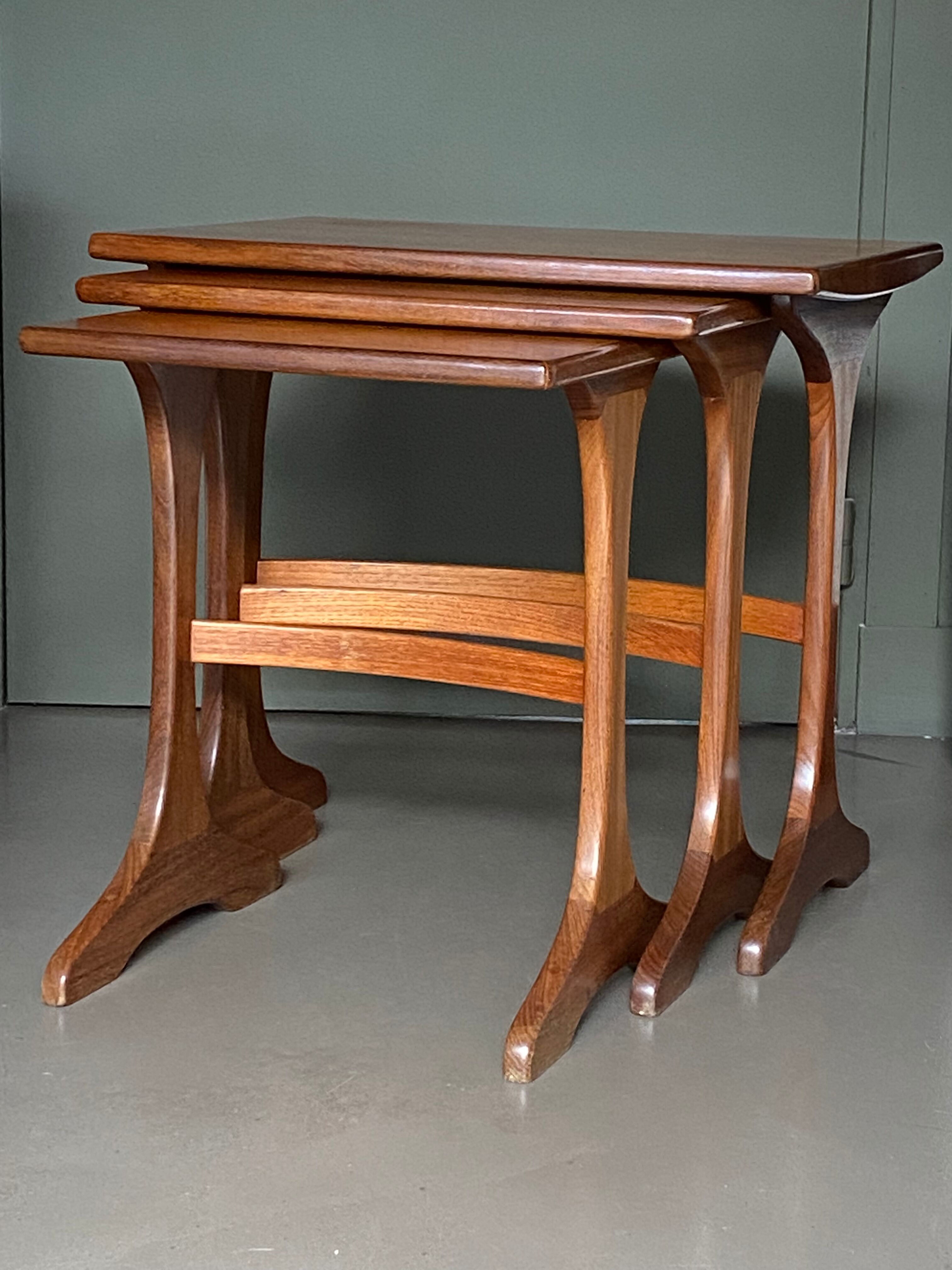 Set of 3 trundle tables G-Plan