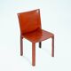 Cassina cab 412 by Mario Bellini in Burgundy dining chairs, 6