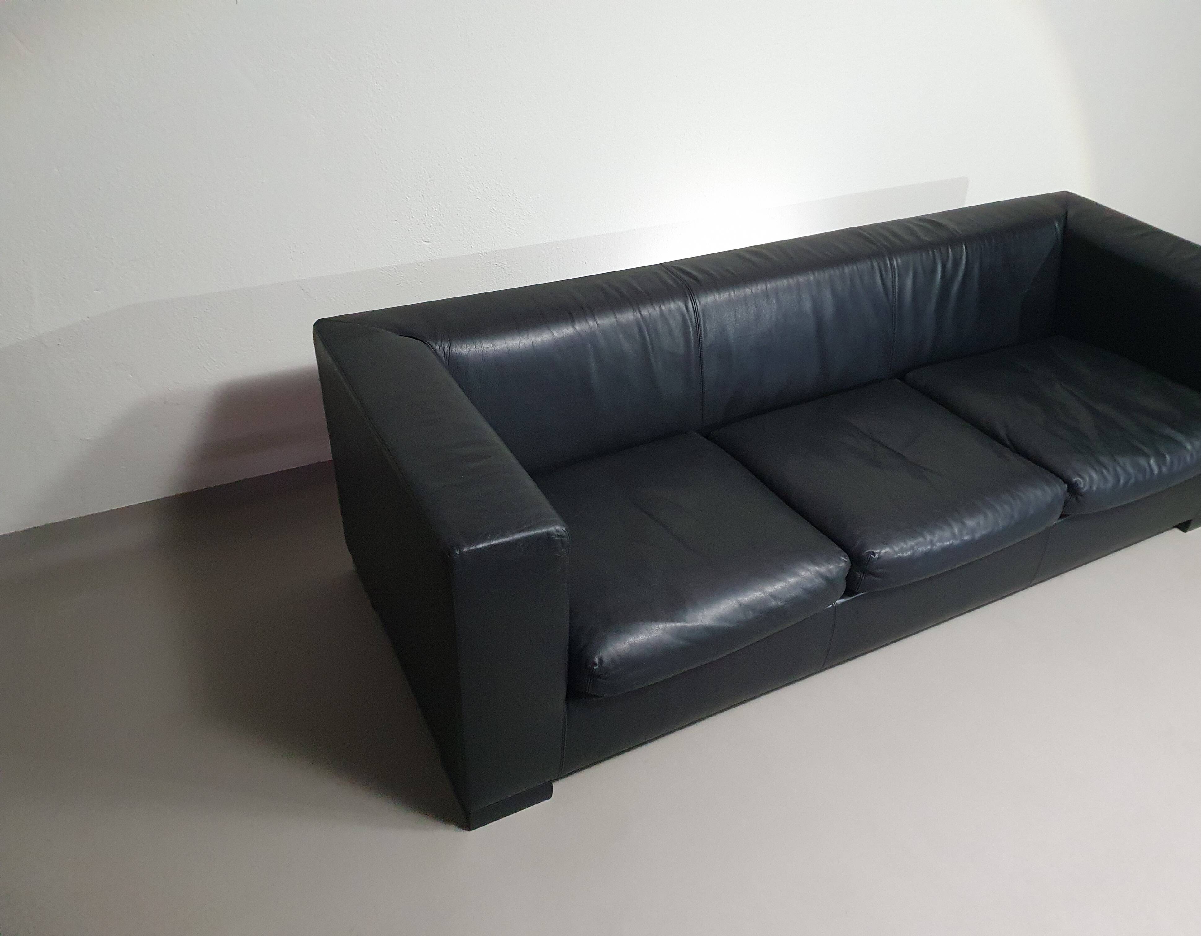 Wittmann leather sofa Camin by Paolo Piva
