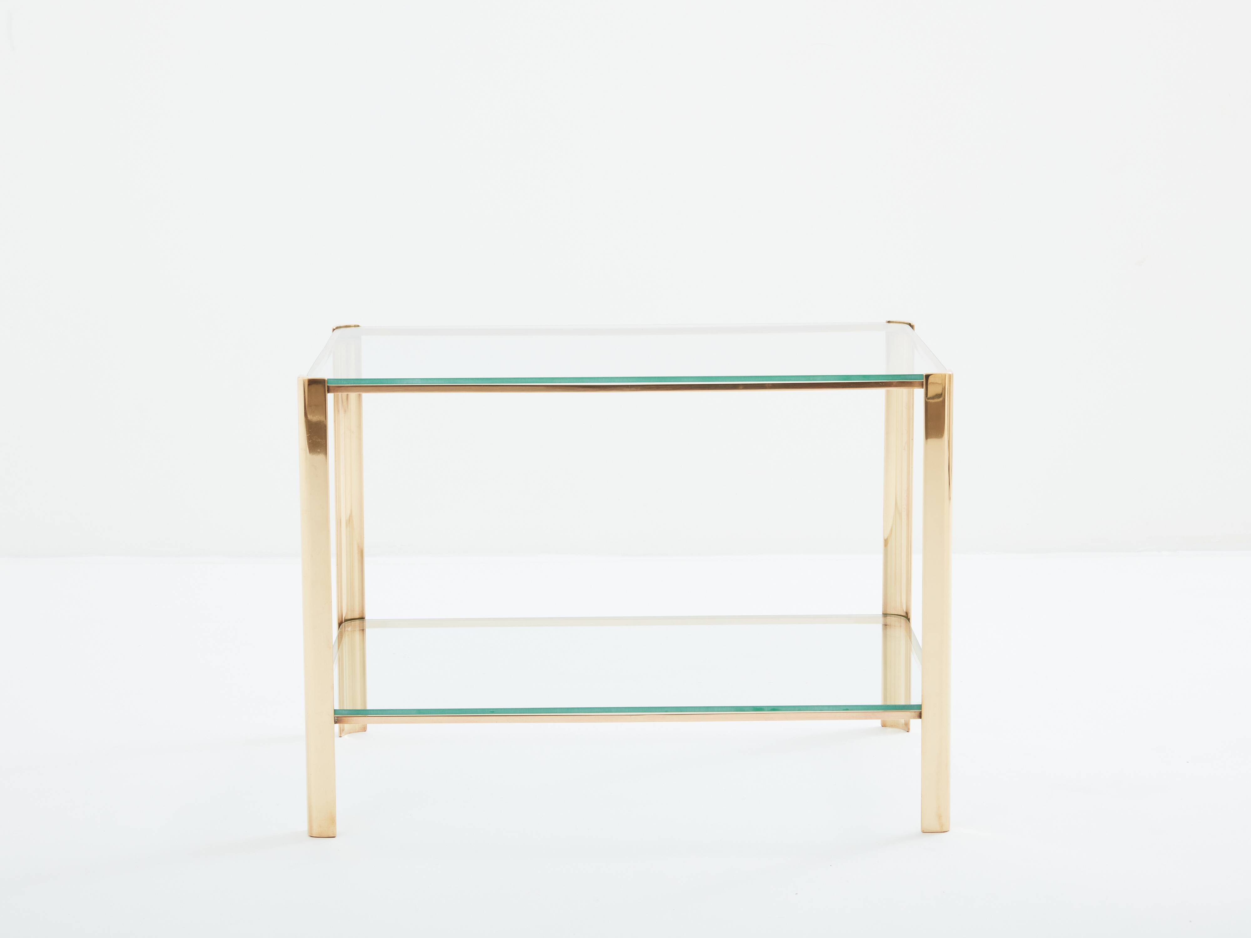 Bronze side table JT Lepelletier for Broncz circa 1960
