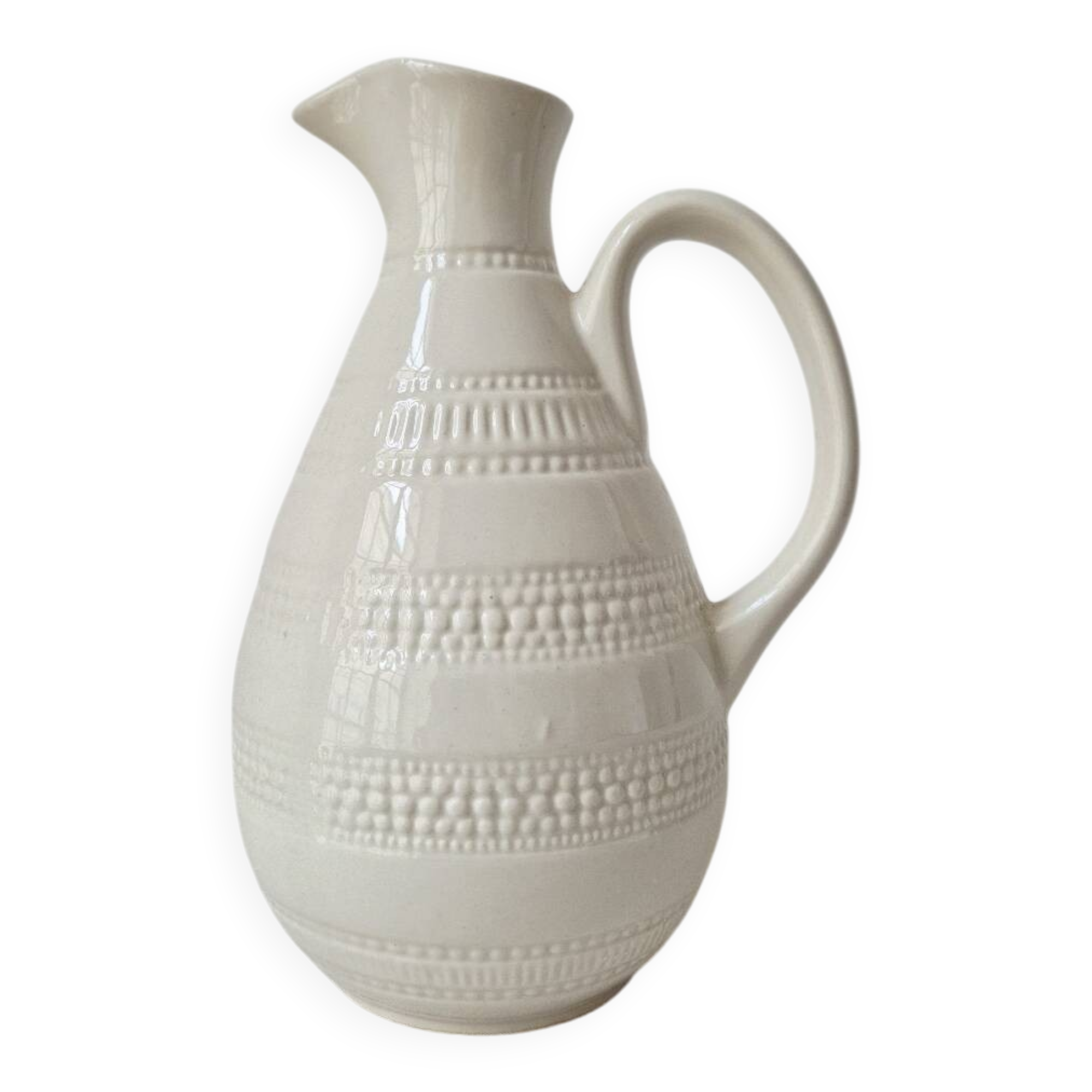 Stoneware Carafe/Vase '1970s "Grespots" - Digoin France Vintage